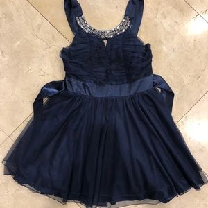 NAVY EVENING DRESS